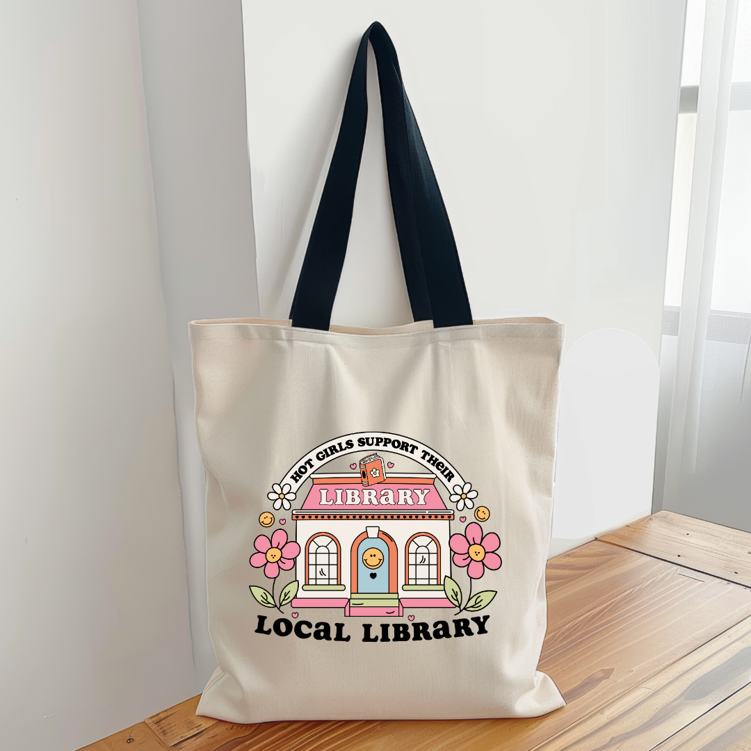 Hot Girls Support Libraries Tote Bag