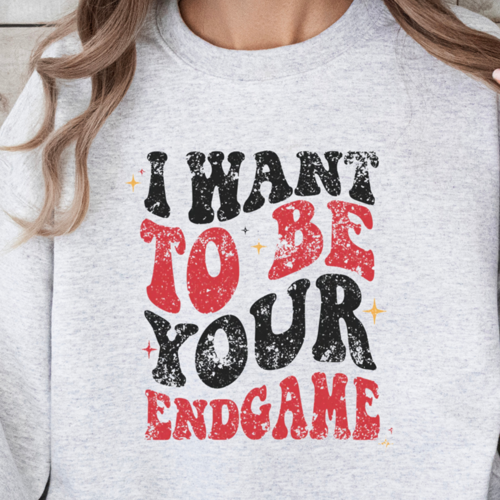 I Wanna Be Your End Game Taylor Swift Football Crewneck