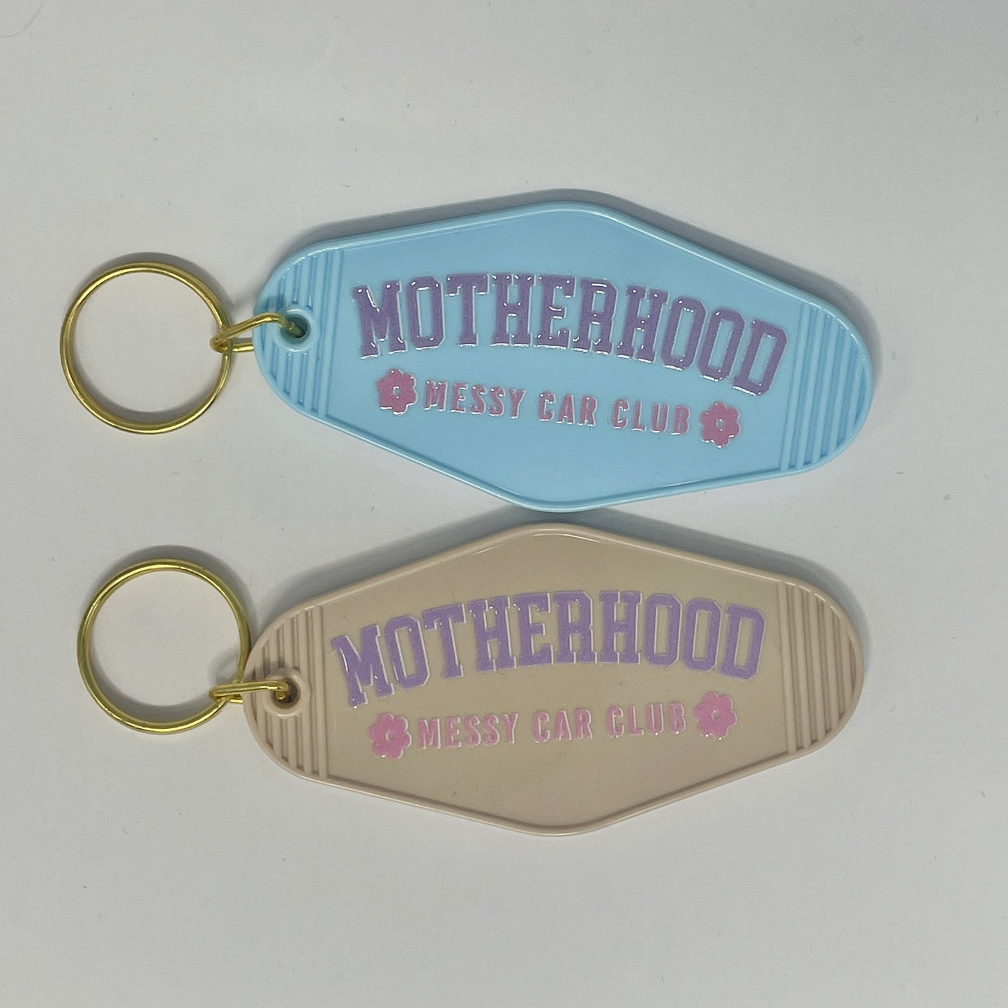 Motherhood Messy Car Club Motel Keychain