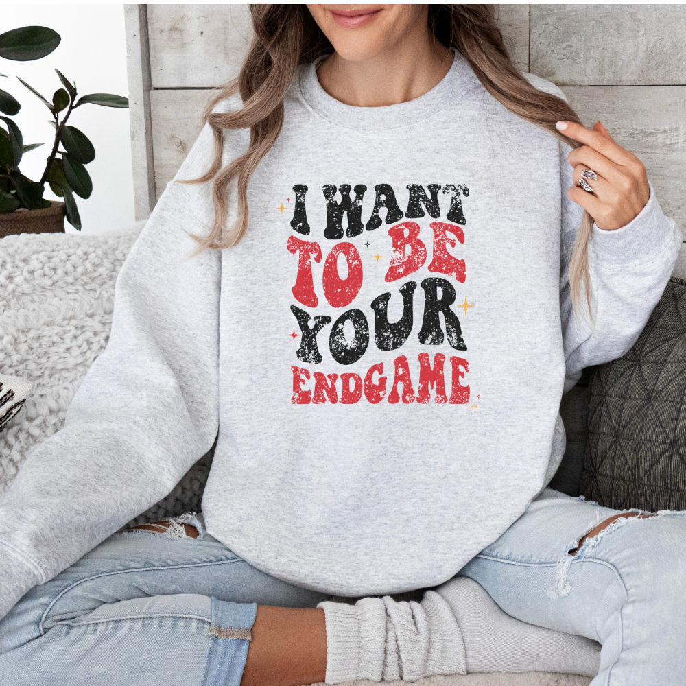I Wanna Be Your End Game Taylor Swift Football Crewneck