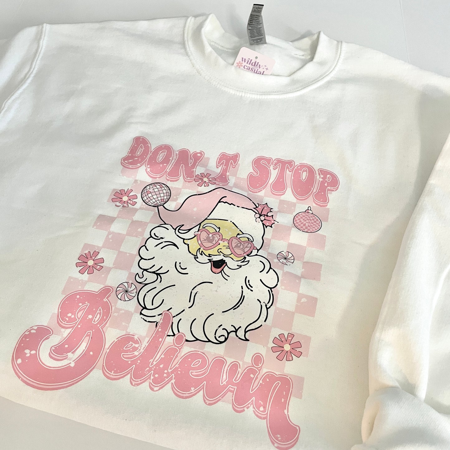 Don’t Stop Believin’ Santa Crewneck