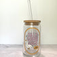 Silly Goose Juice Glass Can Cup with Bamboo Lid and Straw