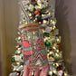 Book Christmas Tree Glass Can Cup with Bamboo Lid and Straw