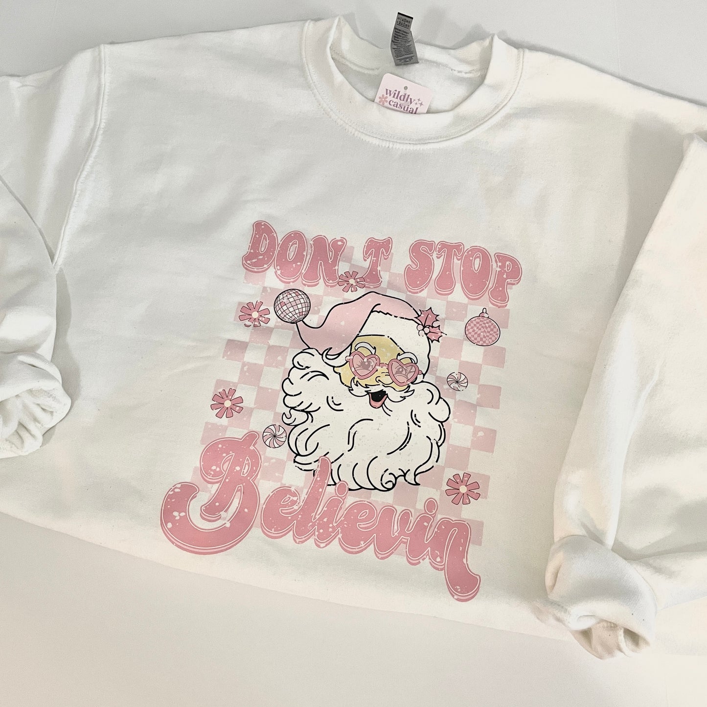 Don’t Stop Believin’ Santa Crewneck