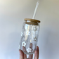 It's Me, Hi I'm the Problem It's Me Glass Can Cup with Bamboo Lid and Straw