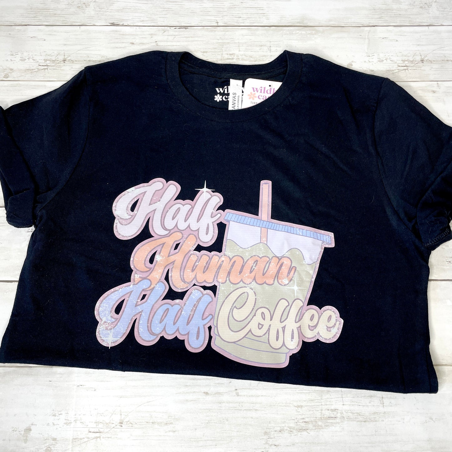 Half Human Half Coffee Tee