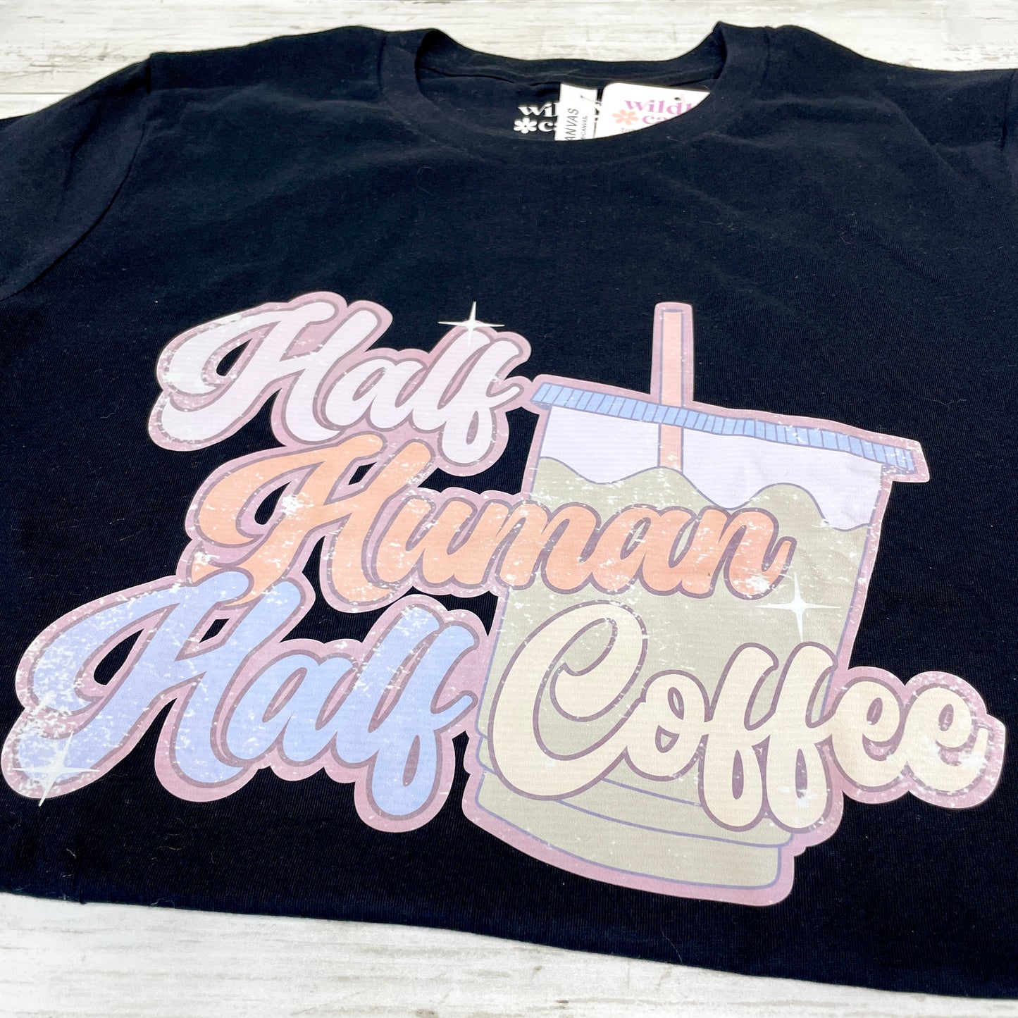 Half Human Half Coffee Tee